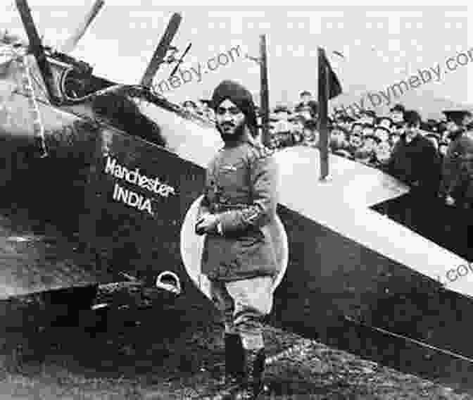 A Historic Black And White Photograph Of Flying Officer Hardit Singh Malik, A Decorated Indian Fighter Pilot In World War I The Flying Sikh: The Story Of A WW1 Fighter Pilot Flying Officer Hardit Singh Malik