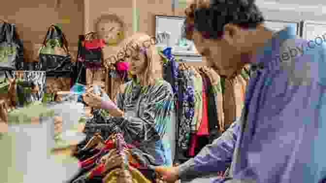 A Photo Of People Browsing Through Racks Of Second Hand Clothes At A Thrift Store. Clothing Poverty: The Hidden World Of Fast Fashion And Second Hand Clothes