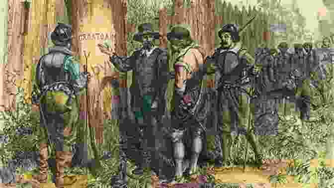 A Rendering Of The Lost Colony Of Roanoke, Showing A Group Of English Colonists Living Among The Native American Population. The Secret Token: Myth Obsession And The Search For The Lost Colony Of Roanoke