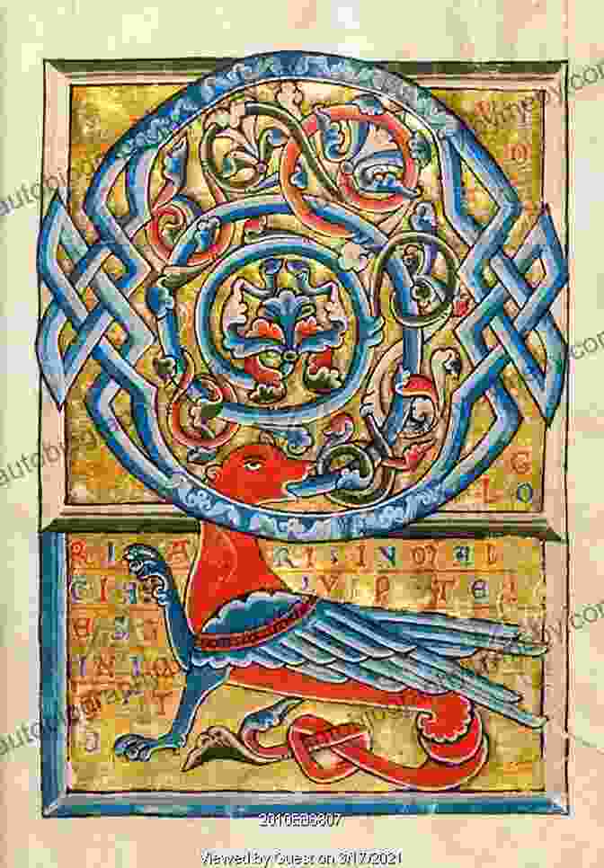 An Illuminated Manuscript Depicting A Mythological Scene With Mythical Creatures And Landscapes Medieval Russian Ornament In Full Color: From Illuminated Manuscripts (Dover Pictorial Archive)