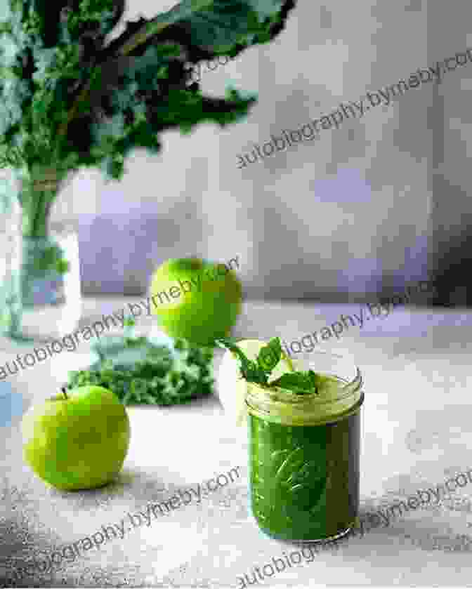 Green Glass Of Kale Aid With Ice Cubes Drink Your Fruits Veggies: 10 Easy Fun Yummy Recipes