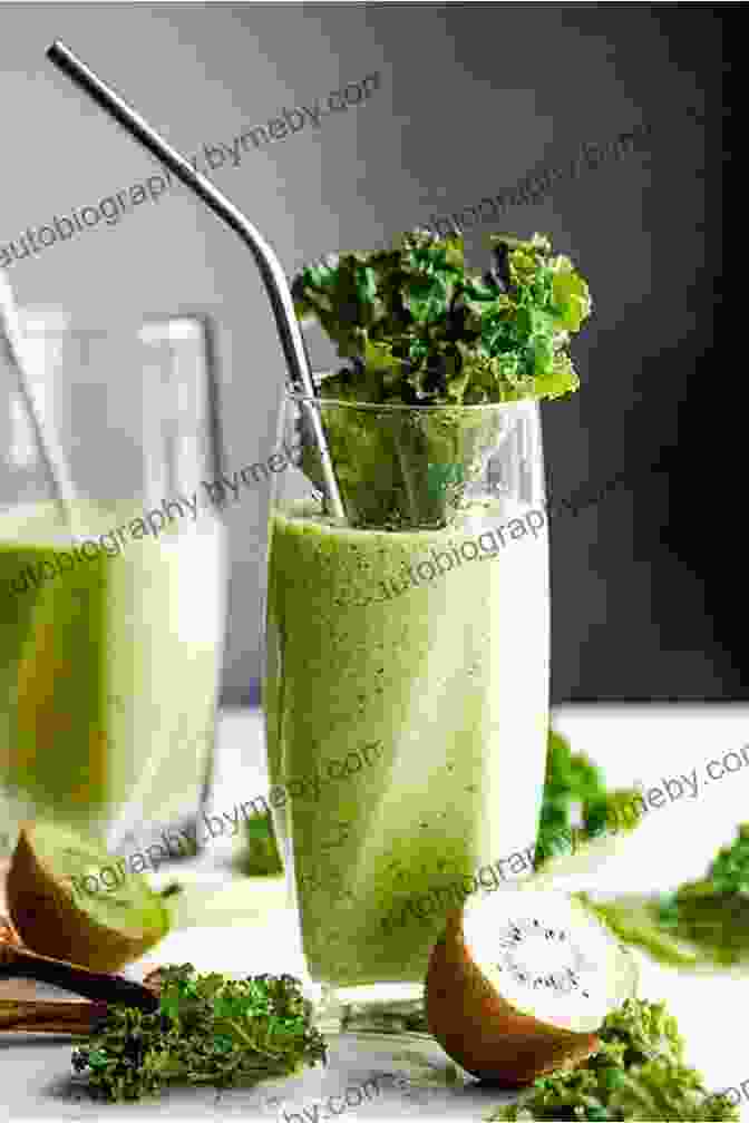 Green Smoothie In A Glass With Kale Leaves On Top Drink Your Fruits Veggies: 10 Easy Fun Yummy Recipes