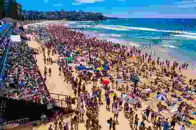 Surfer Surrounded By A Cheerful Crowd On The Beach Chasing Waves: A Surfer S Tale Of Obsessive Wandering