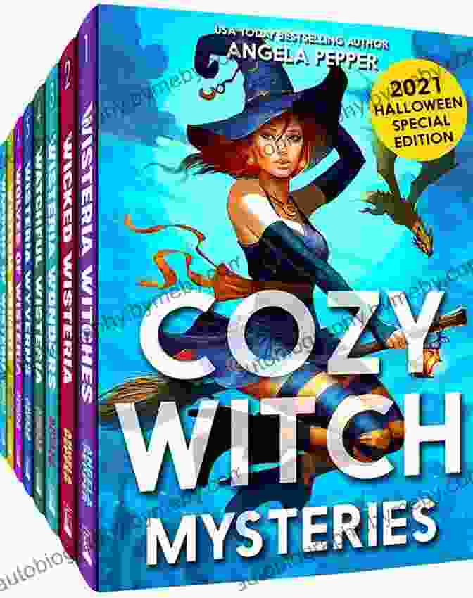 Wisteria Witches Mysteries Book Cover | Cozy Mystery With Funny Witches Wisteria Witches: A Laugh Out Loud Funny Witch Cozy Mystery (Wisteria Witches Mysteries 1)